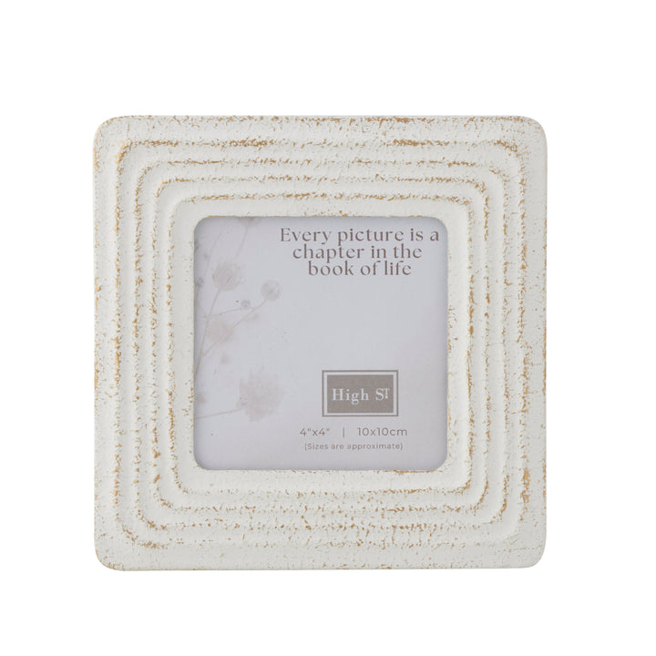 Willow &amp; Silk Willow Distressed 4x4 Photoframe 15.5x1.5x15.5cm