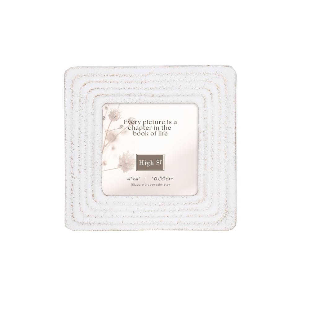 Willow &amp; Silk Willow Distressed 4x4 Photoframe 15.5x1.5x15.5cm