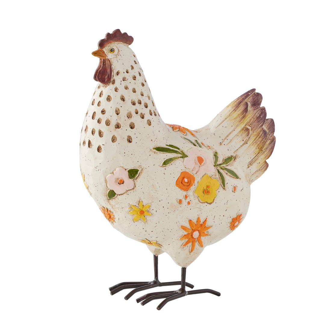 Willow &amp; Silk Albert Flower Hen 16.5x10x23cm