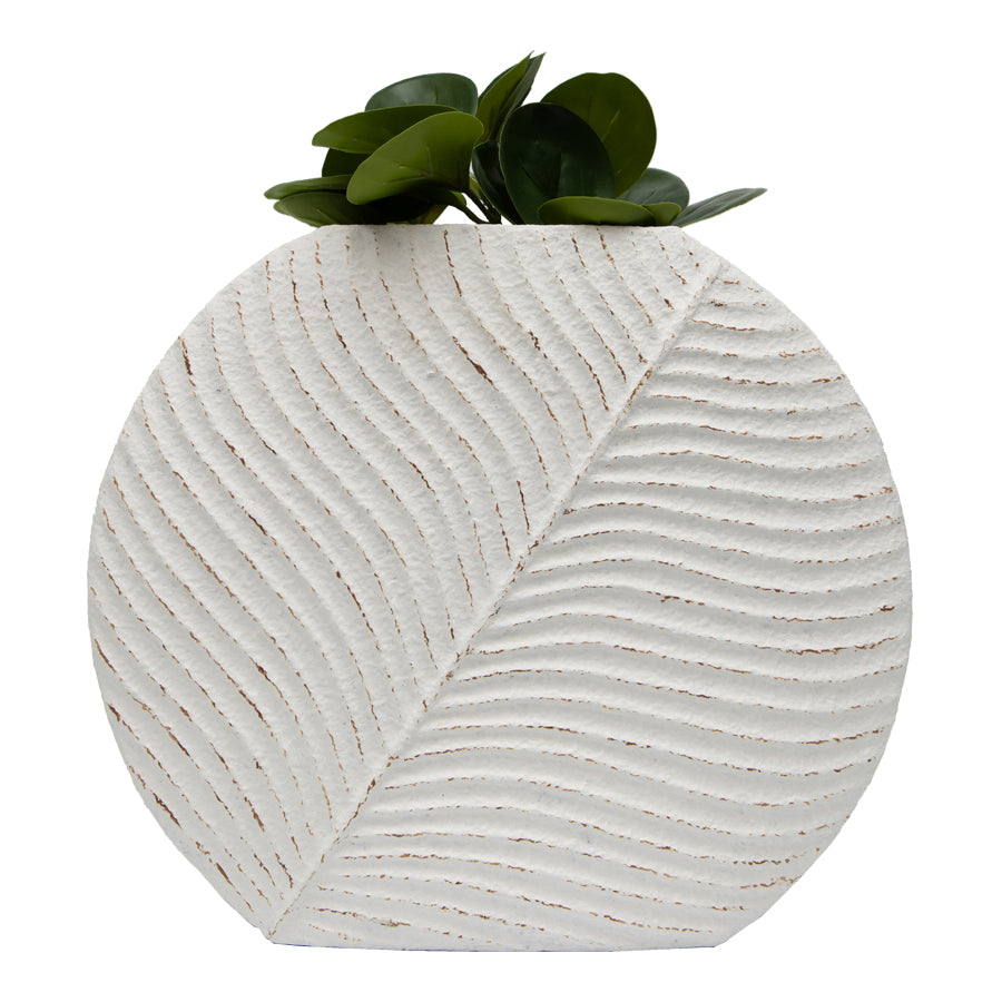 Willow &amp; Silk 30cm Curved White Flower Vase/Pot