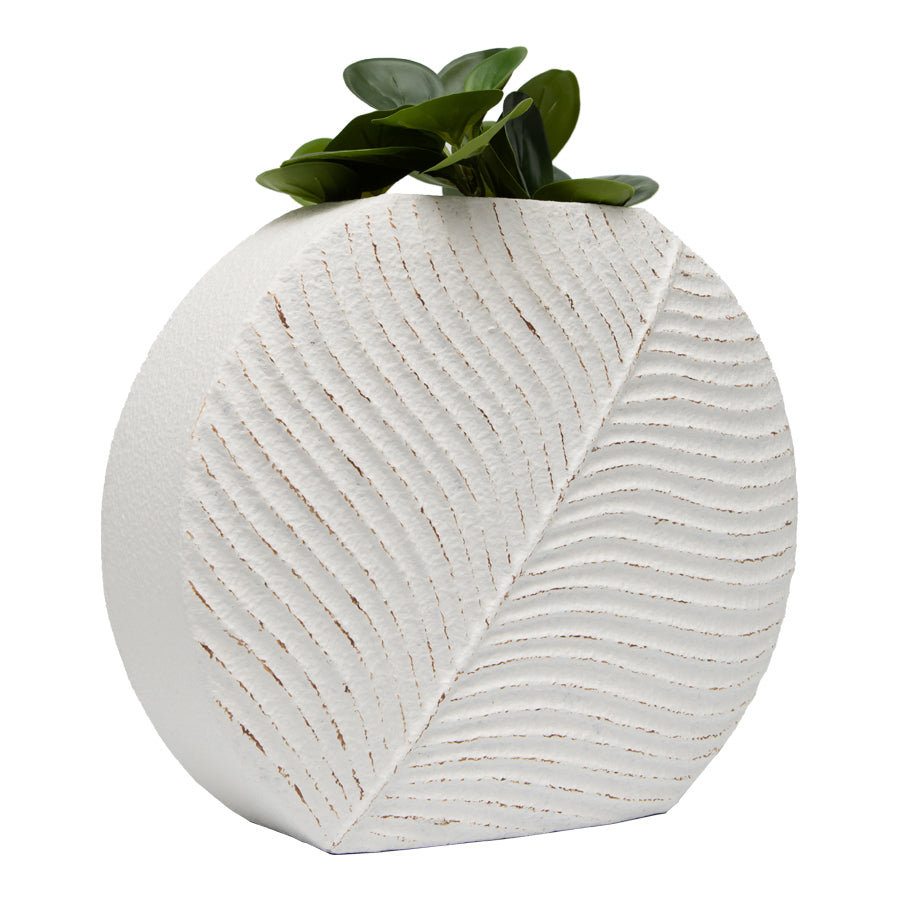 Willow &amp; Silk 30cm Curved White Flower Vase/Pot