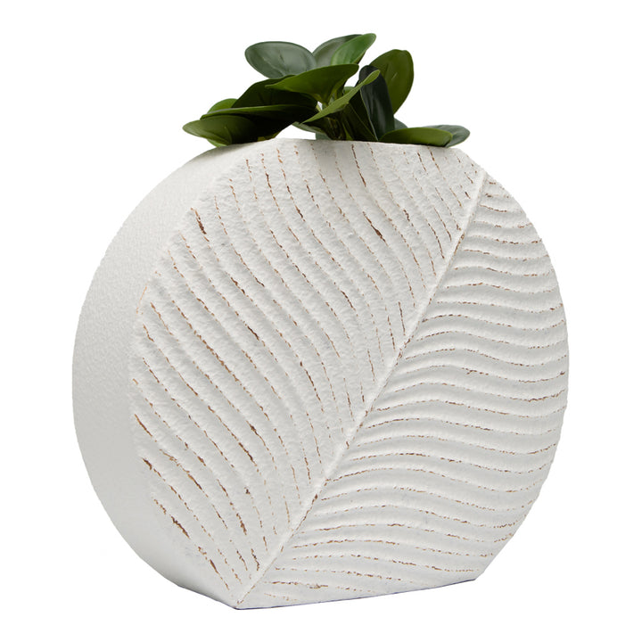 Willow &amp; Silk 30cm Curved White Flower Vase/Pot
