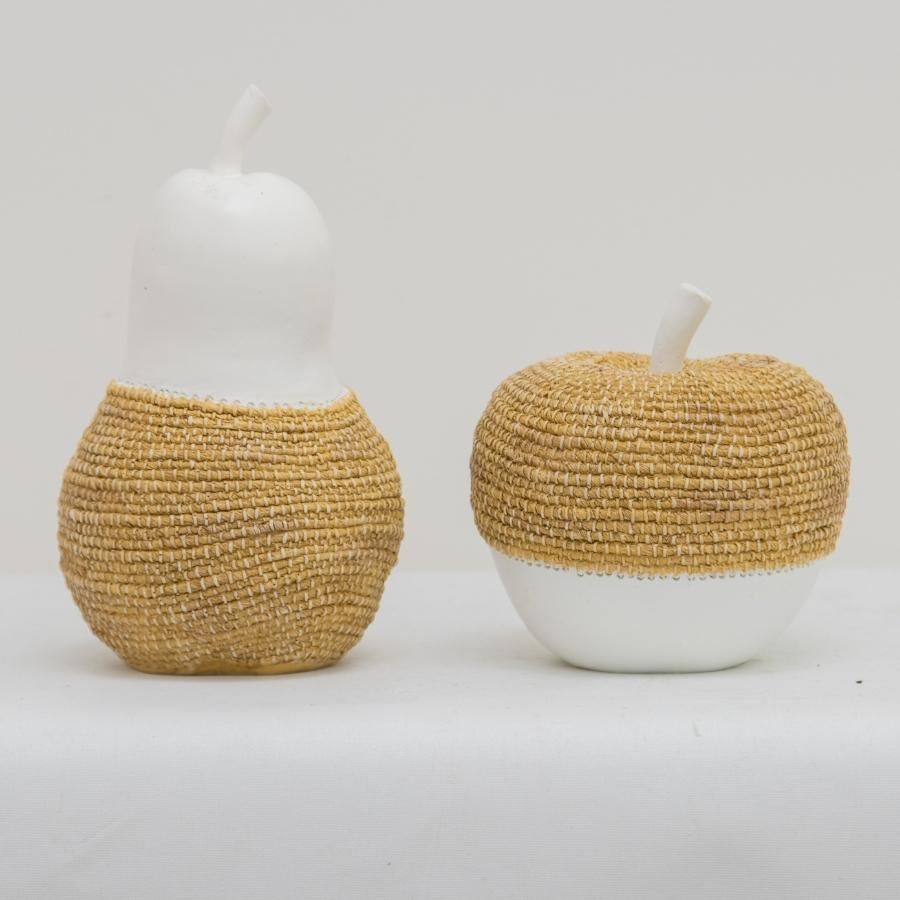 Willow &amp; Silk Apple &amp; Pear 21cm/14cm Fruit Replica Ornament