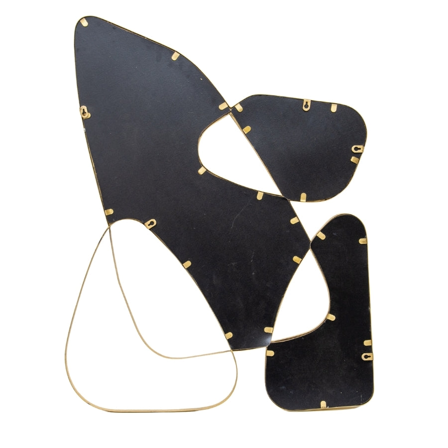 Willow &amp; Silk Lustre 94cm Golden 4-Frame Asymmetric Wall Mirror