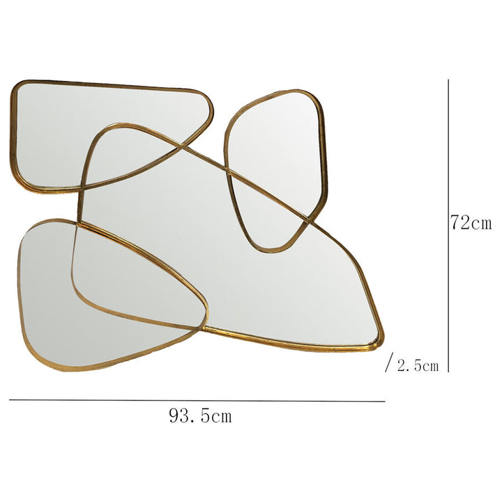 Willow &amp; Silk Lustre 94cm Golden 4-Frame Asymmetric Wall Mirror