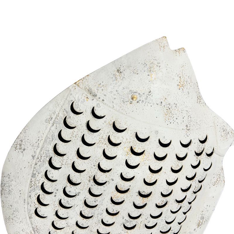 Willow &amp; Silk Metal 40cm White Fish with Scales Wall Art