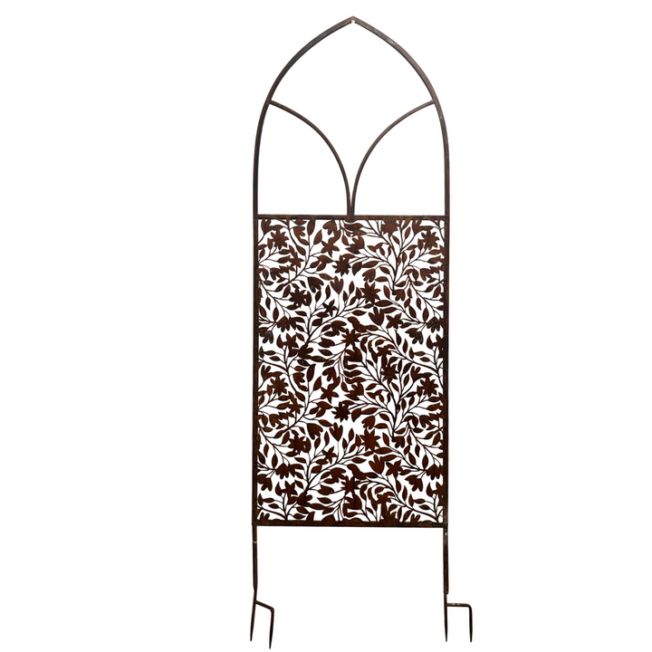 Willow &amp; Silk Metal 162cm Arch Screen Leaves Wall Art w/Removable Stakes