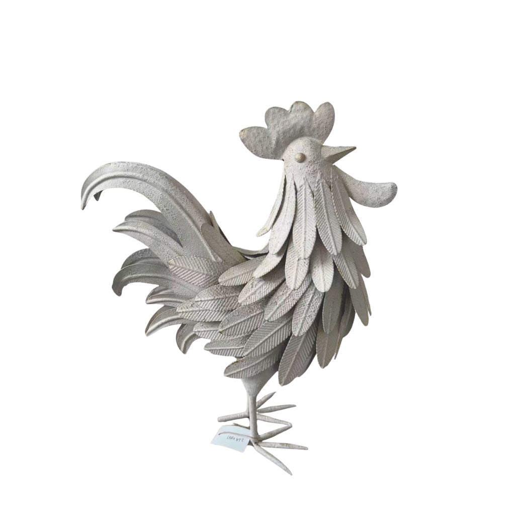 Willow &amp; Silk Ivory Rooster 37x16.5x49