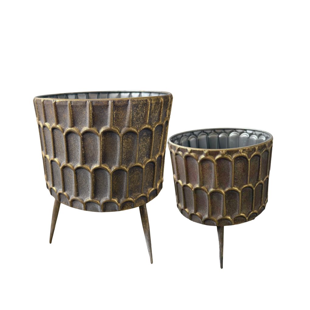 Willow &amp; Silk Set of 2 Regal Planters on Stands 28.9x37.5