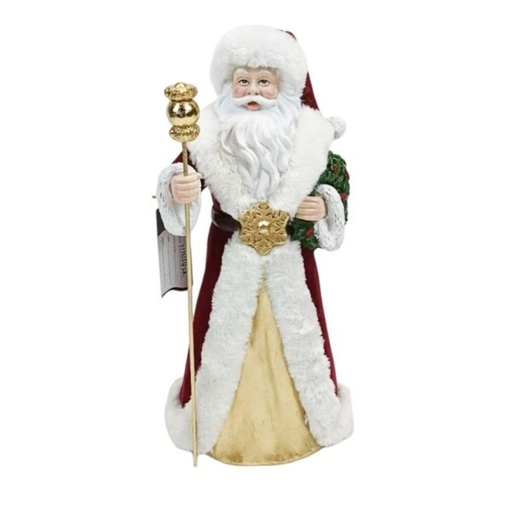 Willow &amp; Silk Santa with Red Velvet/Fur Coat