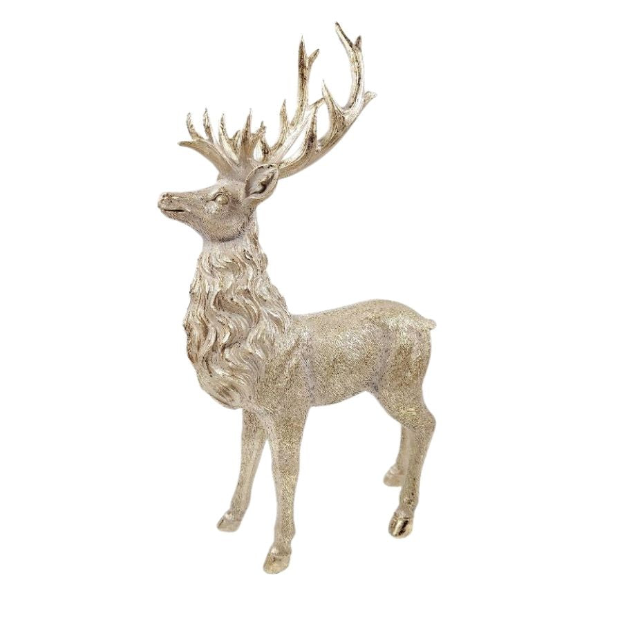 Willow &amp; Silk Grand Gold Standing Deer - 28.00*11.50*48.00