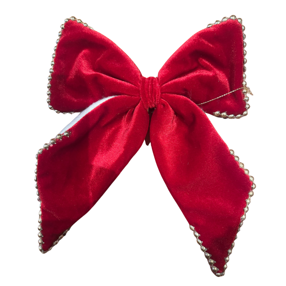 Willow &amp; Silk Red Velvet Bow Medium