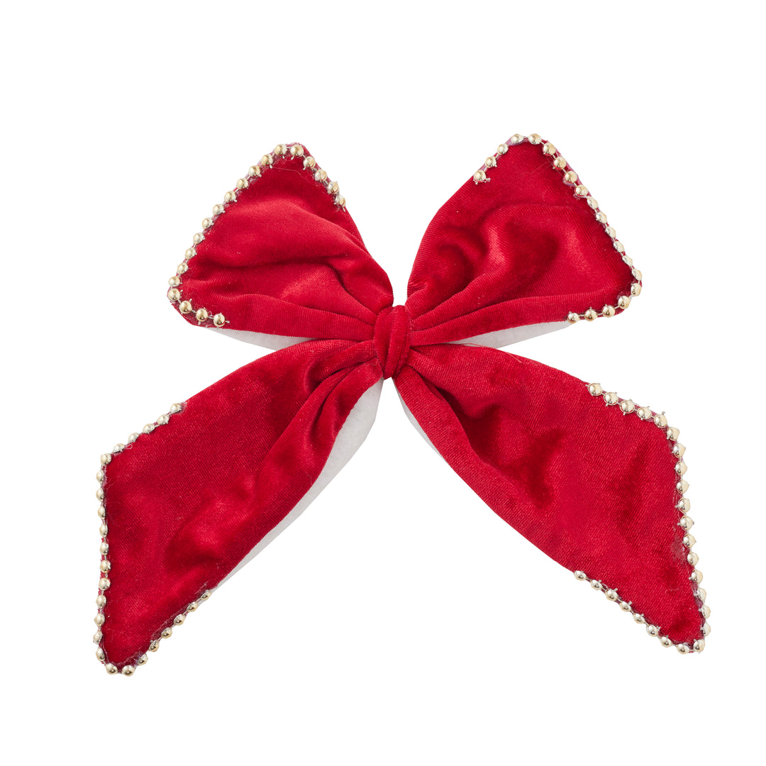 Willow &amp; Silk Red Velvet Bow Small