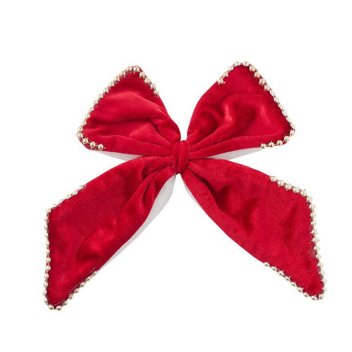 Willow &amp; Silk Red Velvet Bow Small