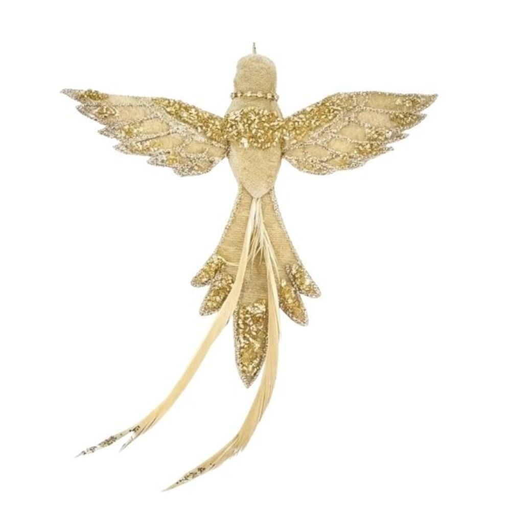Willow &amp; Silk Gold Xmas Hummingbird