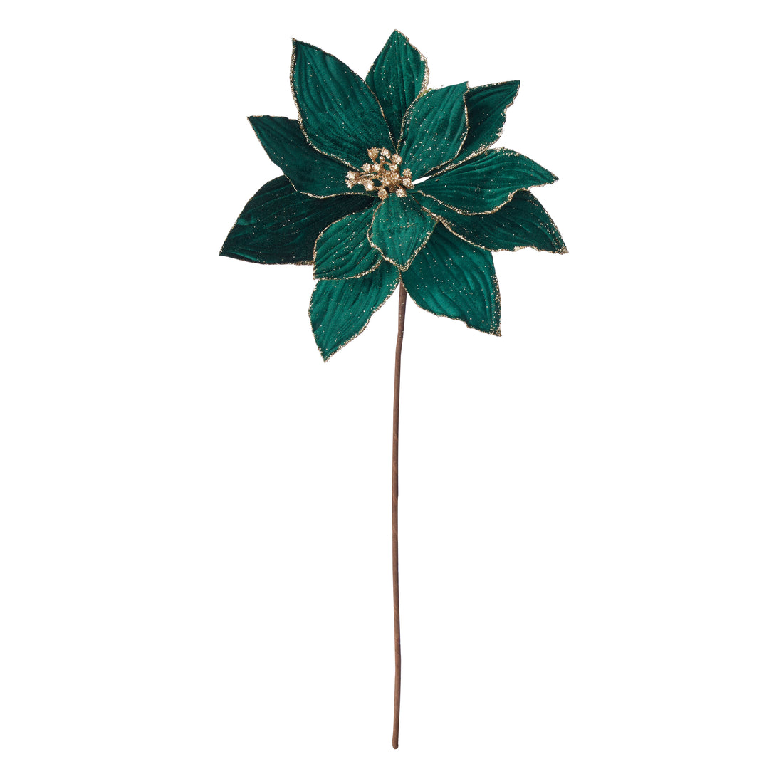 Willow &amp; Silk Emerald Xmas Tree Flower 28cm