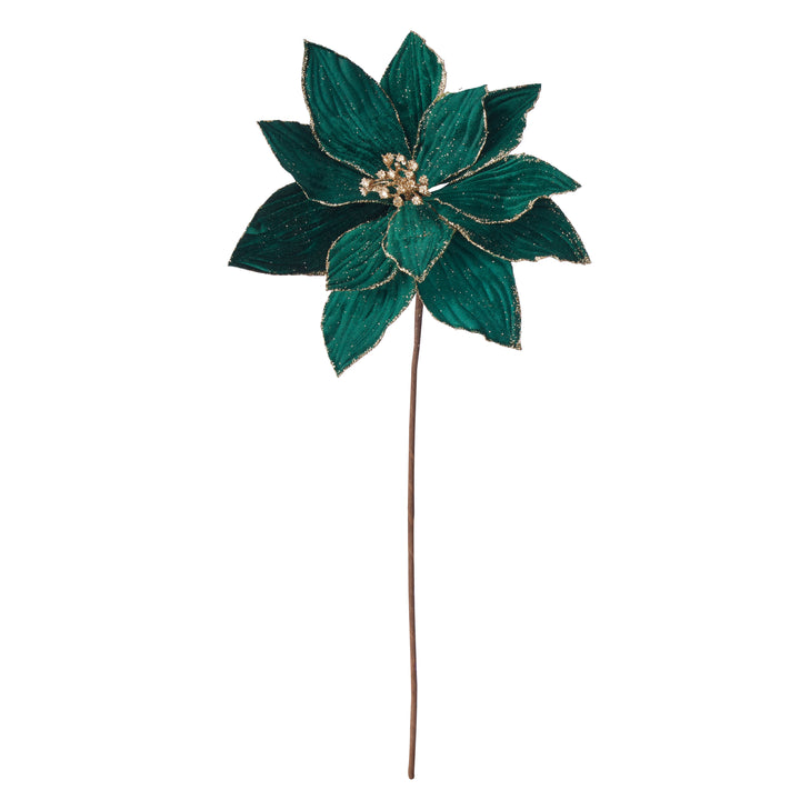 Willow &amp; Silk Emerald Xmas Tree Flower 28cm