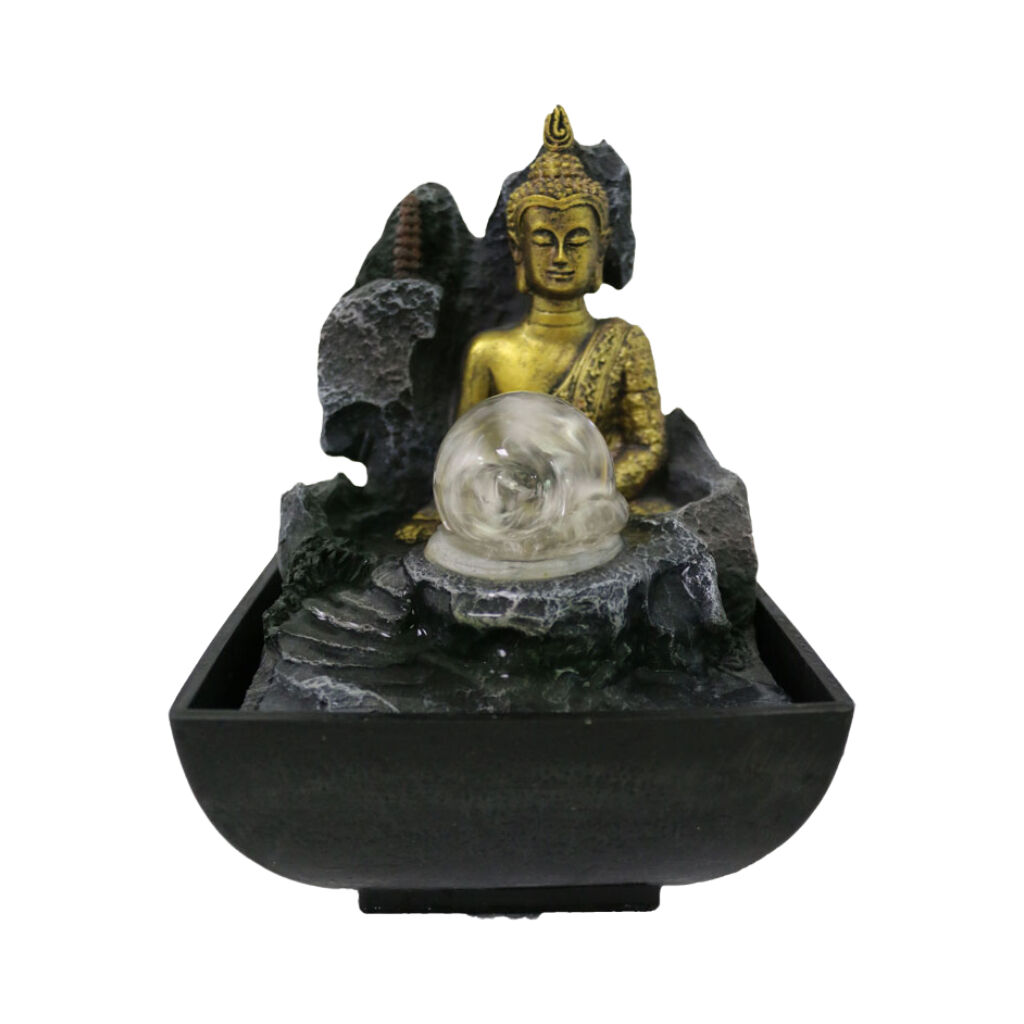 Willow &amp; Silk Water Feature Fountain Auric Thai 13x13x19cm