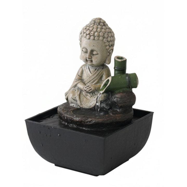 Willow &amp; Silk Water Feature Fountain Baby Monk 14x14x22cm