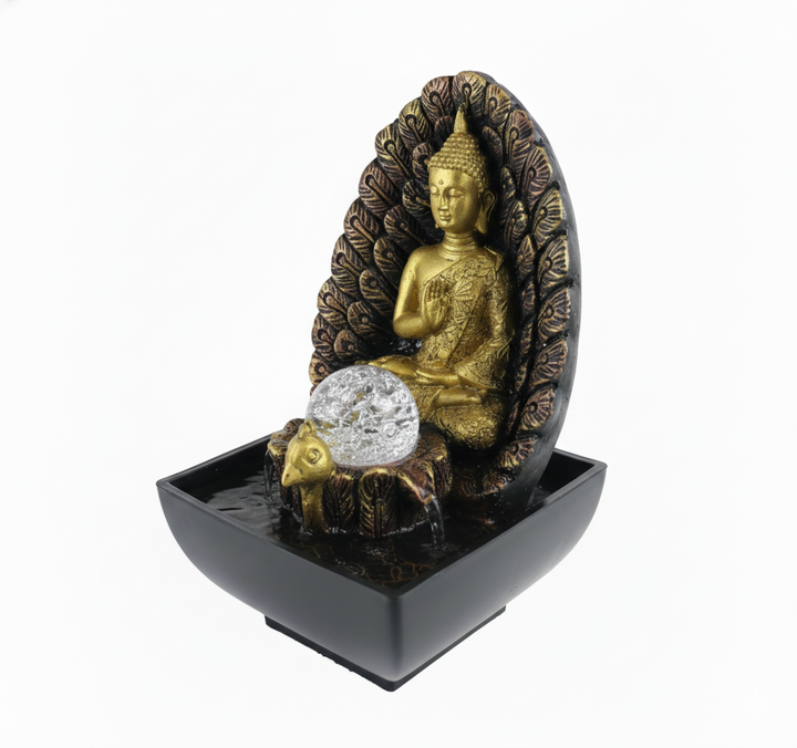 Willow &amp; Silk Water Feature Fountain Thai Aura 13x13x18cm