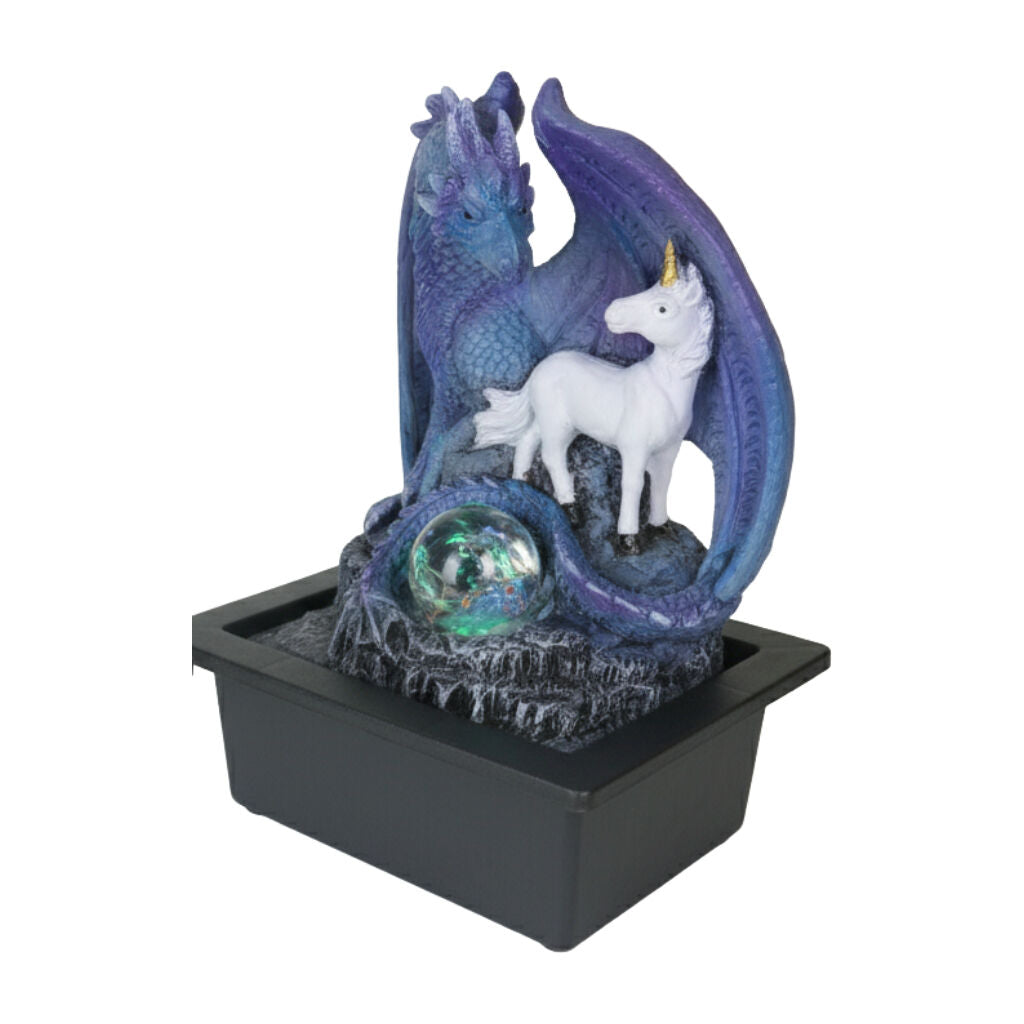 Willow &amp; Silk Water Feature Fountain Dragon Unicorn 23x18x27cm