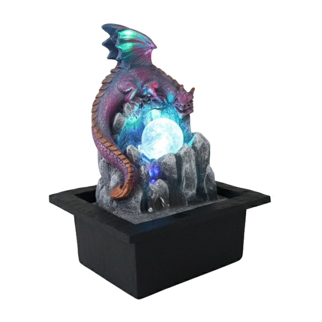 Willow &amp; Silk Water Feature Fountain Mythic Dragon 23x20x28cm