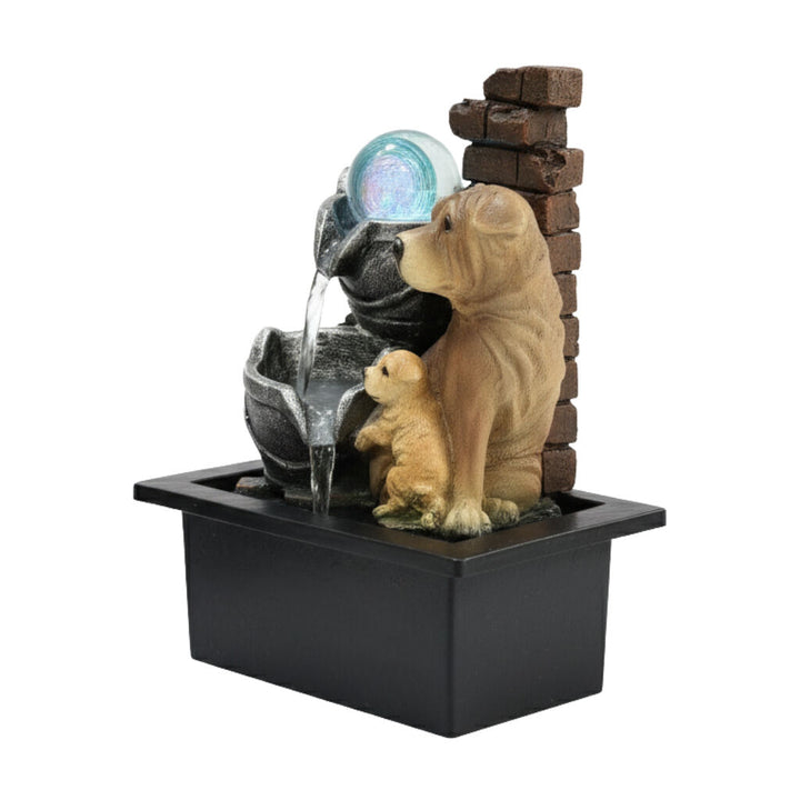 Willow &amp; Silk Water Feature Fountain Puppy Pot 21x18x25cm