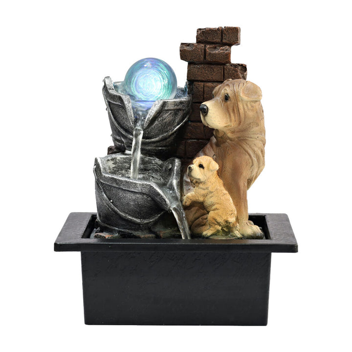 Willow &amp; Silk Water Feature Fountain Puppy Pot 21x18x25cm