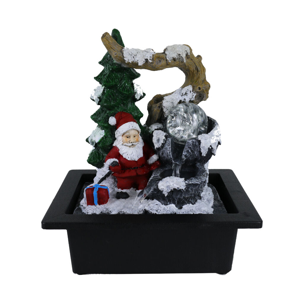 Willow &amp; Silk Water Feature Fountain Santa&