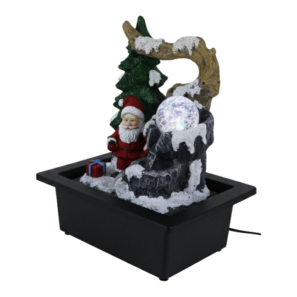 Willow &amp; Silk Water Feature Fountain Santa&
