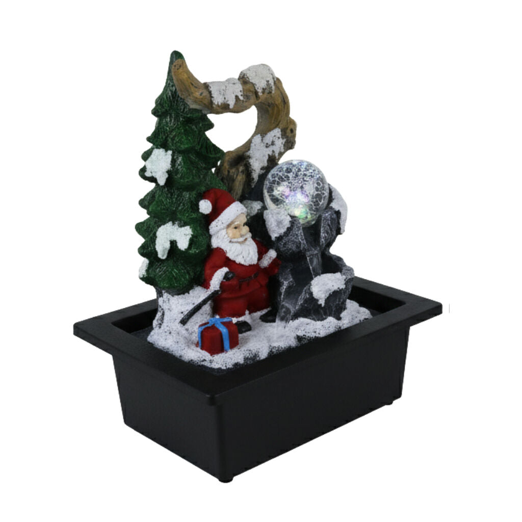 Willow &amp; Silk Water Feature Fountain Santa&