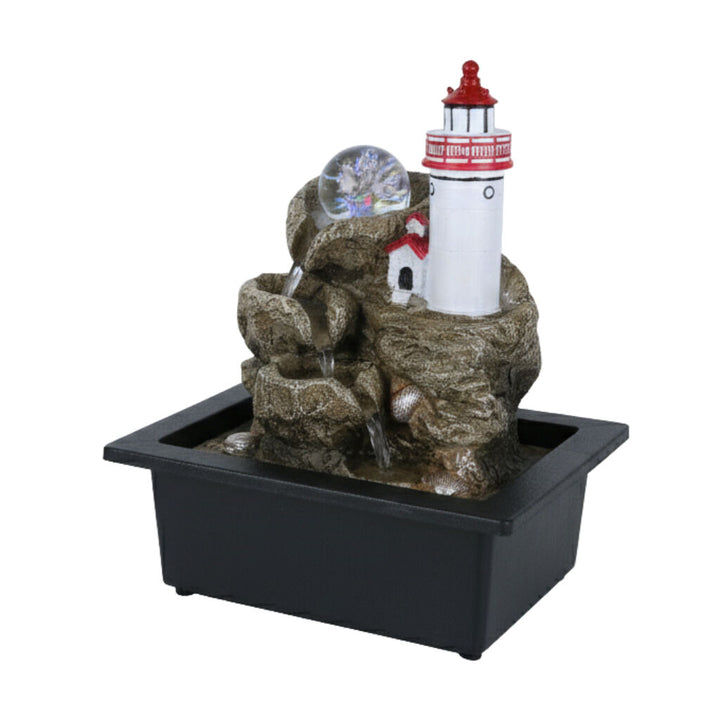 Willow &amp; Silk Water Feature Fountain Lively Lighthouse 24x18x27cm