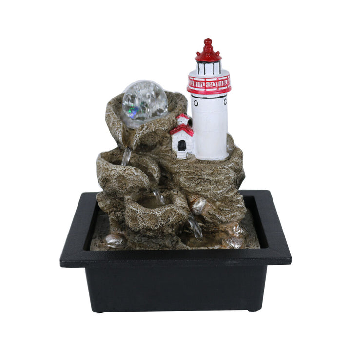 Willow &amp; Silk Water Feature Fountain Lively Lighthouse 24x18x27cm
