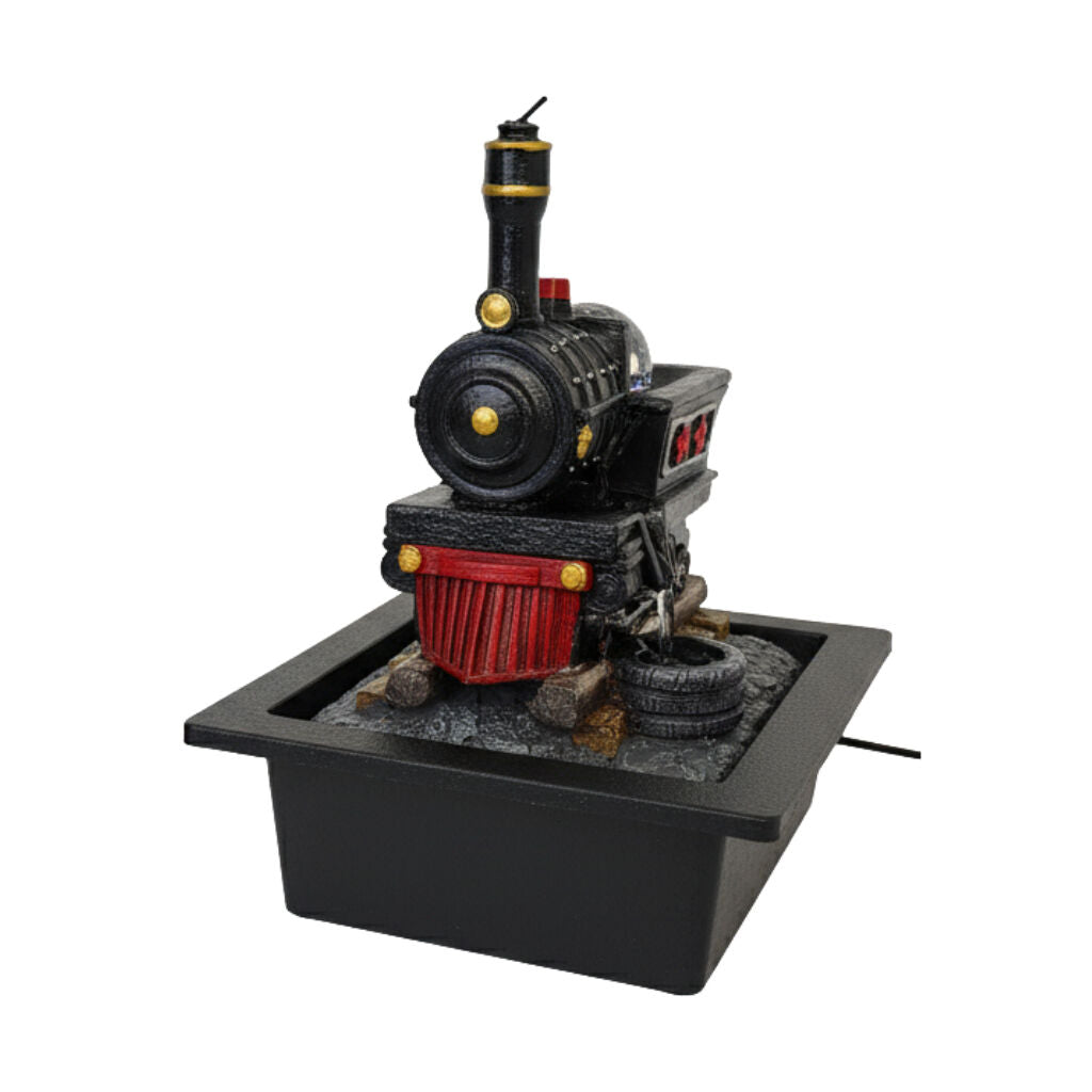 Willow &amp; Silk Water Feature Fountain Steam Train 23x18x28cm