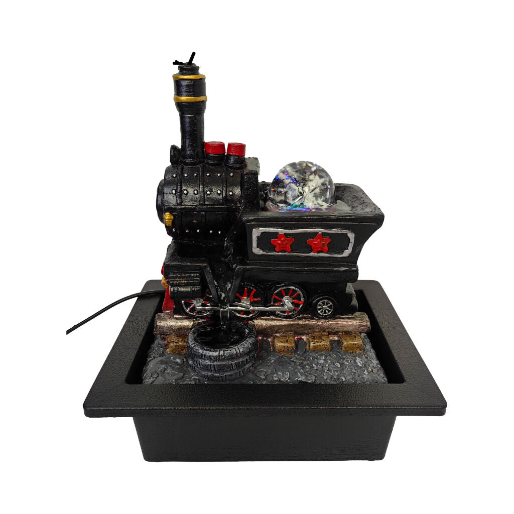 Willow &amp; Silk Water Feature Fountain Steam Train 23x18x28cm