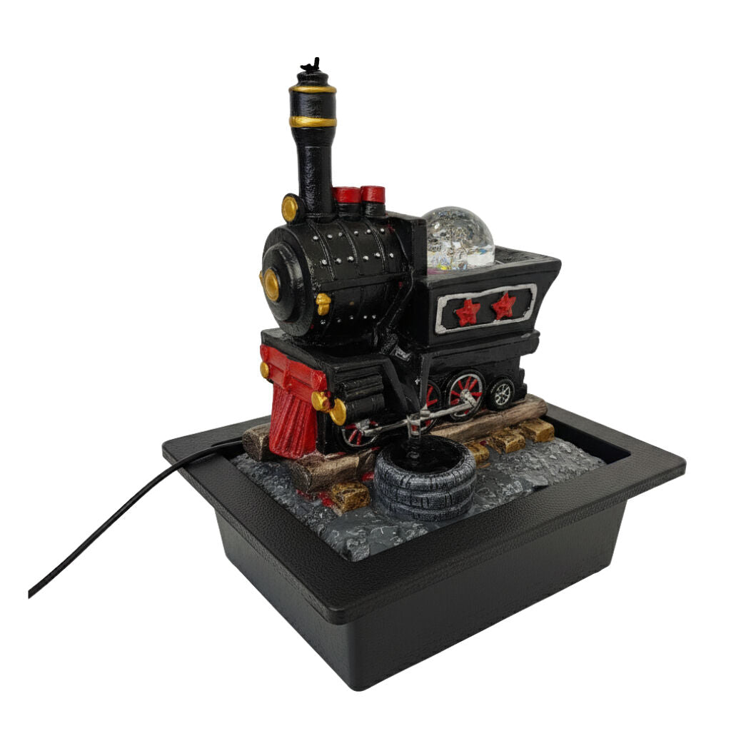 Willow &amp; Silk Water Feature Fountain Steam Train 23x18x28cm