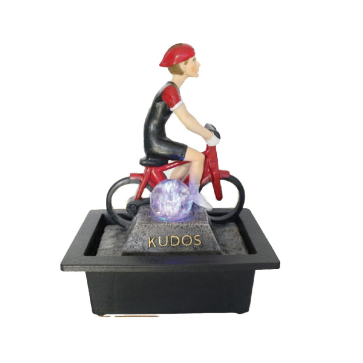 Willow &amp; Silk Water Feature Fountain Cycling Passion 23x18x30cm