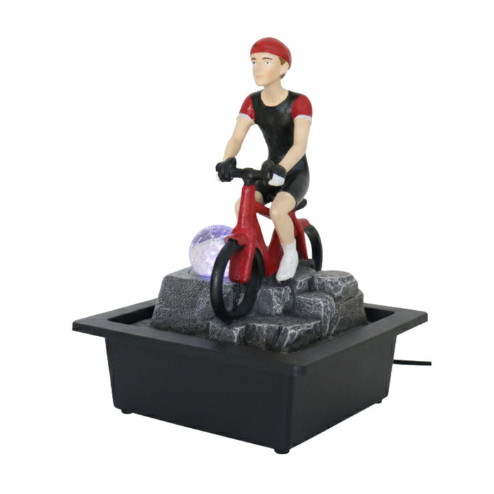 Willow &amp; Silk Water Feature Fountain Cycling Passion 23x18x30cm