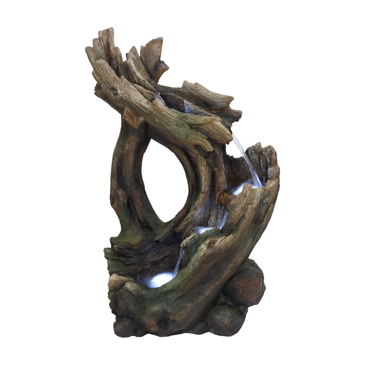 Willow &amp; Silk Water Feature Fountain Forest Trunk 62x40x100cm