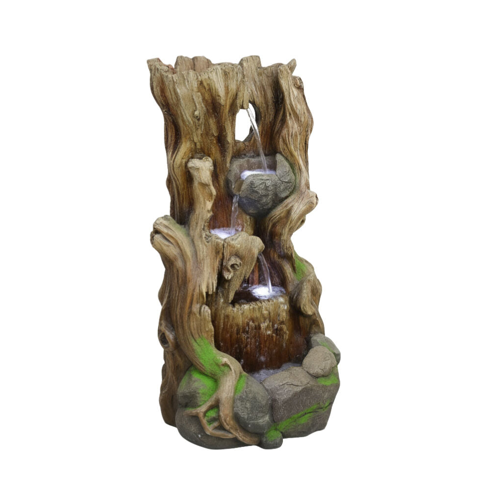 Willow &amp; Silk Water Feature Fountain Natural Oldwood 56x41x102cm