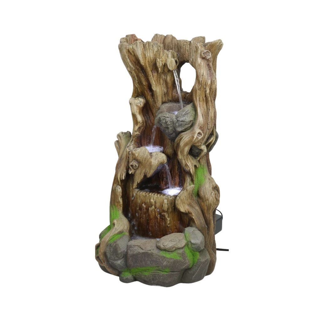 Willow &amp; Silk Water Feature Fountain Natural Oldwood 56x41x102cm