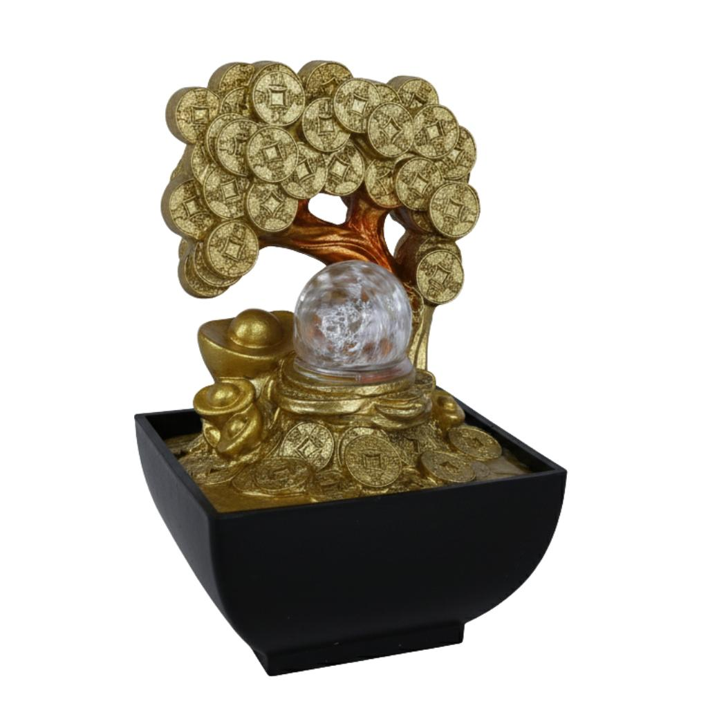 Willow &amp; Silk Water Feature Fountain Money Tree 14x14x20cm