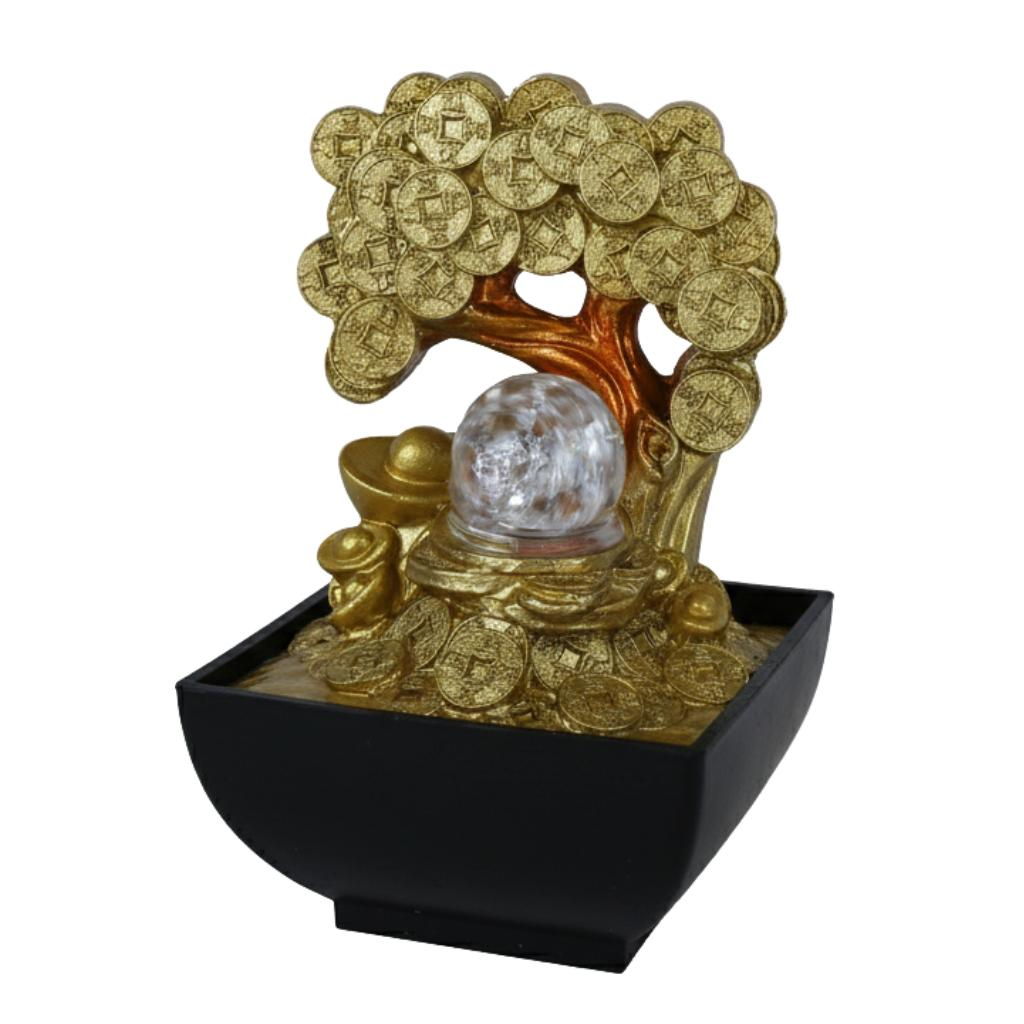 Willow &amp; Silk Water Feature Fountain Money Tree 14x14x20cm
