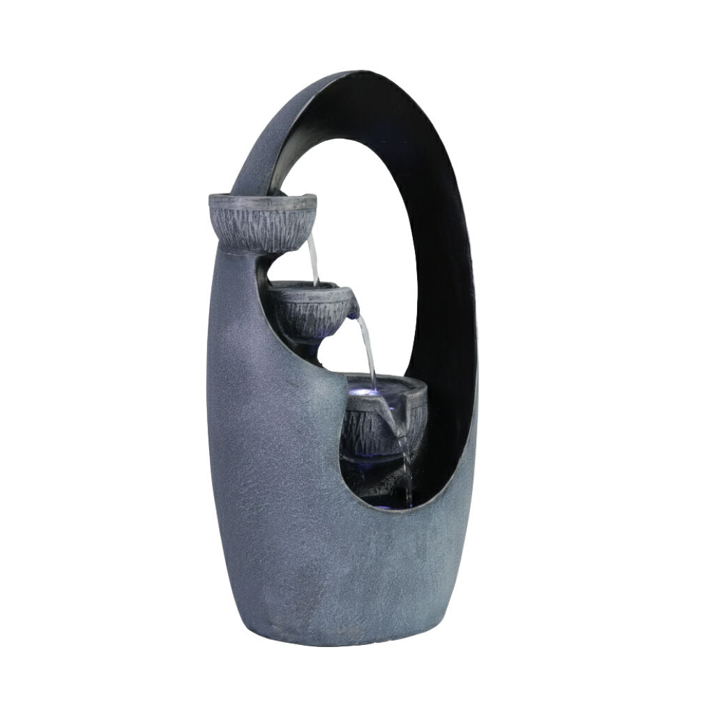 Willow &amp; Silk Water Feature Fountain Teardrop Bowl 26x19x50cm