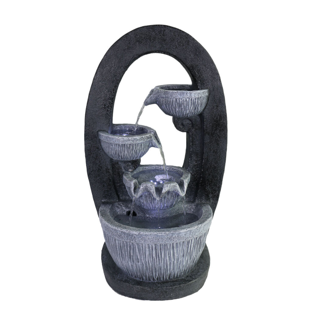 Willow &amp; Silk Water Feature Fountain Oval Bowl 32x28x50cm