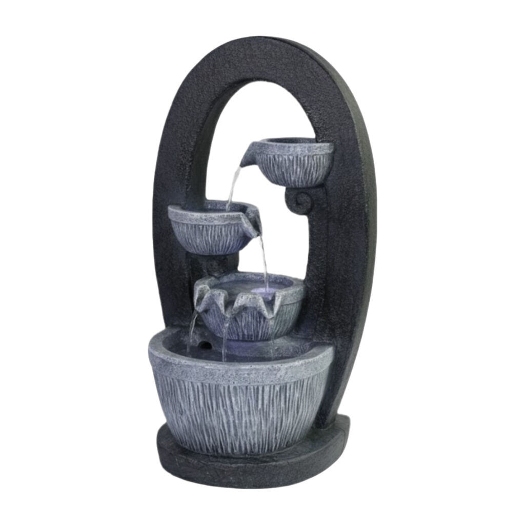 Willow &amp; Silk Water Feature Fountain Oval Bowl 32x28x50cm