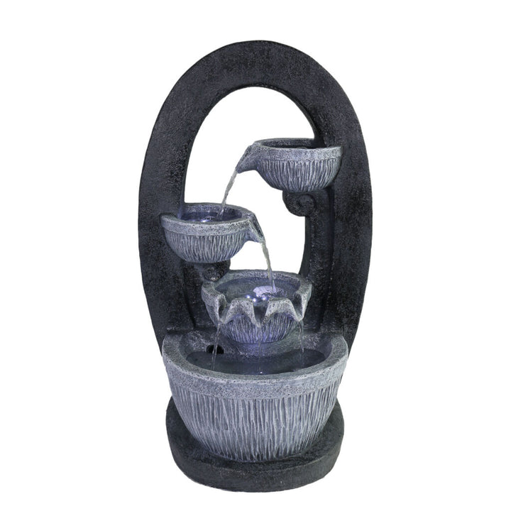Willow &amp; Silk Water Feature Fountain Oval Bowl 32x28x50cm
