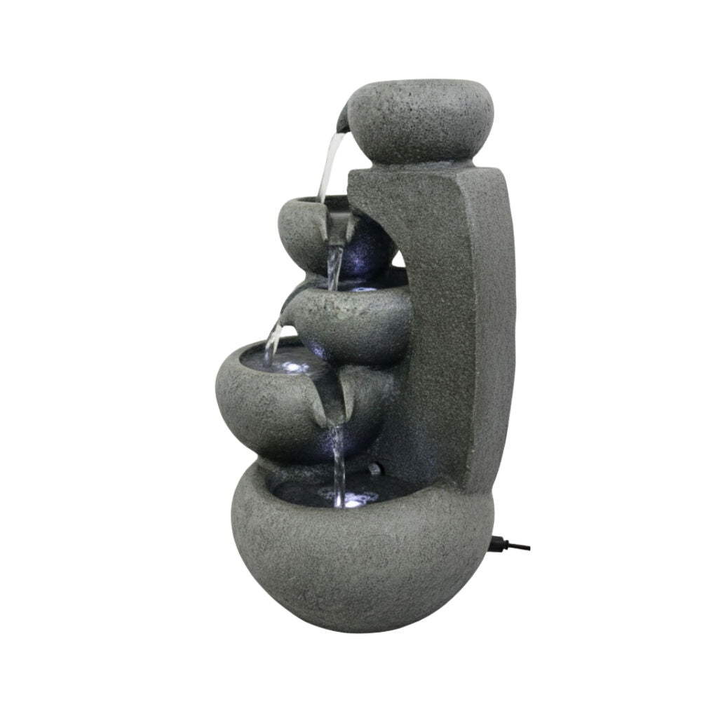 Willow &amp; Silk Water Feature Fountain Bowls On Post 34x30x58cm