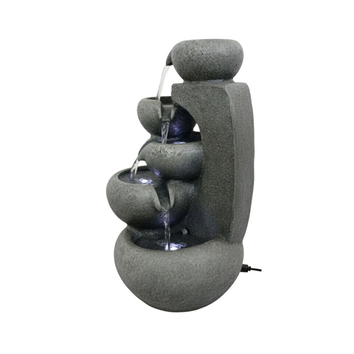 Willow &amp; Silk Water Feature Fountain Bowls On Post 34x30x58cm