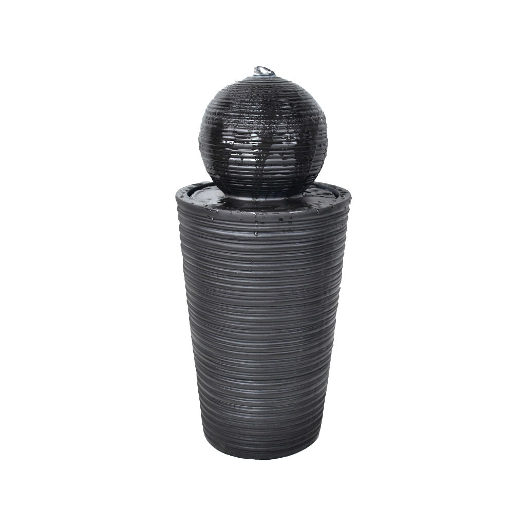 Willow &amp; Silk Water Feature Fountain Ball On Pedestal 28x28x59cm